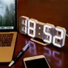 Moderne 3D Wanduhr - LED - Digitalwecker - mit Licht