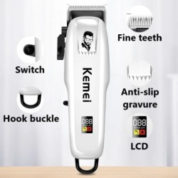 KM-PG809A Kemei - elektrische Haarschneidemaschine - kabellos - mit Kämmen