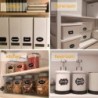 Erasable chalkboard label - black jar stickers - with penKitchen