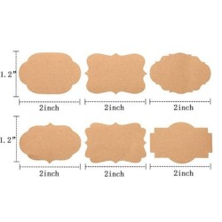 Kraft paper labels - jar / candle / bottle stickers - 300 piecesKitchen
