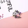 Purple tree leaf with pearls - pin broochBrooches