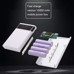 Powerbank - Schnellladung - 6 * 18650 Batteriebox - 20000mAh USB Typ C - 5V