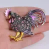 Crystal rooster broochBrooches