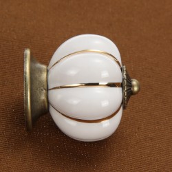 Vintage Möbelknauf - Griff - Kürbisform