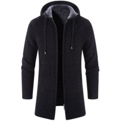 Eleganter warmer Pullover - langer Kapuzenpullover