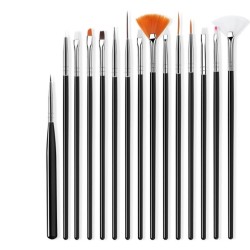Nagelkunstpinsel - 15 Stück