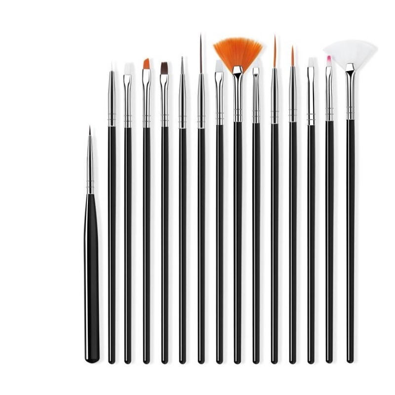 Nagelkunstpinsel - 15 Stück