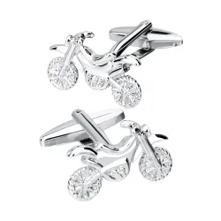 Silver motorcycle - elegant cufflinksCufflinks