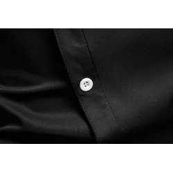 Asymmetrisches Langarmshirt - dekorative goldene Stickerei