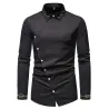 Asymmetrisches Langarmshirt - dekorative goldene Stickerei