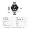 PAGANI - automatic stainless steel watch - mesh strap - waterproof - blackWatches