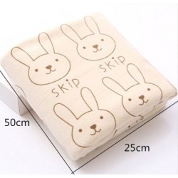 Soft baby bath towel - rabbits printedTextile