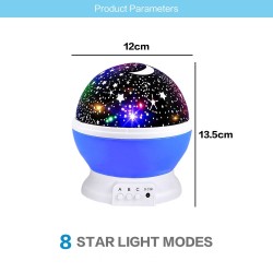 LED-Nachtlampe - Sternenhimmelprojektor - drehbar - 3W