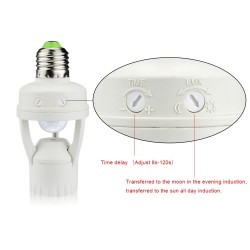 E27 light bulb holder - with infrared PIR motion sensorLighting fittings