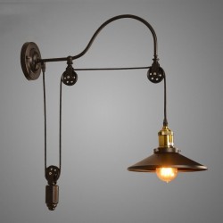 Retro-Wandlampe aus Eisen - verstellbare Länge