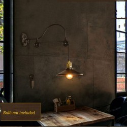 Retro-Wandlampe aus Eisen - verstellbare Länge