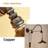 Retro-Wandlampe aus Eisen - verstellbare Länge