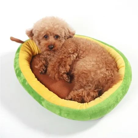 Weiches Hunde-/Katzenbett - Avocado-Form