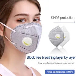 KN95 – PM2.5 – Mund-/Gesichtsschutzmaske – mit Luftventil – antibakteriell – Anti-Coronavirus