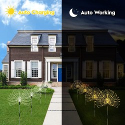 LED Feuerwerk - Solar Gartenlampe - Wasserdicht