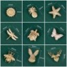 Goldene Möbelgriffe - Knöpfe - Pflanzen / Tiere geformt
