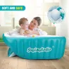 Aufblasbare Babybadewanne - Schwimmbecken - tragbar - faltbar - rutschfest - Cartoon Bär