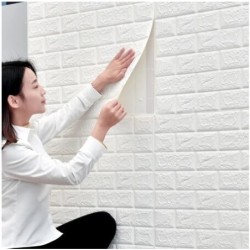 3D wall sticker - self adhesive foam - wallpaper - waterproof - brick design - 60 * 30cmWall stickers