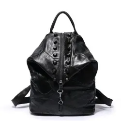 Leather backpack - with rivets - colorful rainbow colorsBackpacks