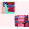 Lederrucksack - mit Nieten - bunte Regenbogenfarben
