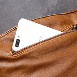 Leather shoulder bag - with rivetsBags