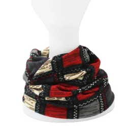 2 in 1 - Wintermütze / Schal - kariertes Design - Unisex