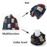 2 in 1 - Wintermütze / Schal - kariertes Design - Unisex