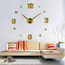 3D wall clock - acrylic DIY sticker - mirror effectWall stickers