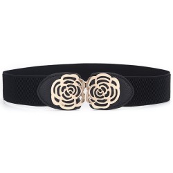 Elastic canvas belt - with decorative metal buckleBelts