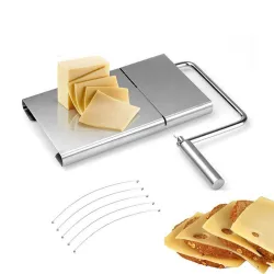 Multifunktionshobel - Käse / Fleisch / Gemüse - mit 5 Schneiddrähten - Edelstahl