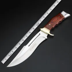 Military short knife - titanium alloy / woodKnives & Multitools