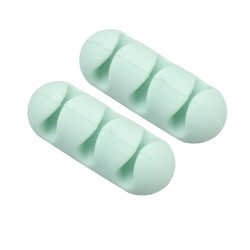 Kabelorganizer aus Silikon - 3-reihig - 2 Stück