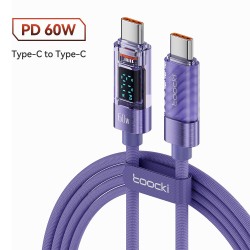 USB C to type C cable - fast charging - data transmission - with LCD display - 60W / 100WCables