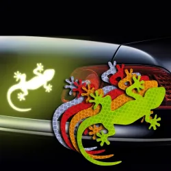 Reflektierender Autoaufkleber - Geckomuster - 2 Stück