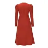 Elegantes Strickkleid - Langarm - Taillengürtel