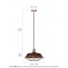 Vintage Deckenlampe - mit Metallschirm - 110 - 220 V - E27
