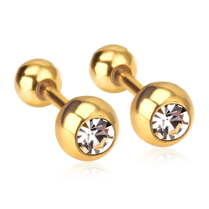 Small earrings with ball / zirconiaEarrings