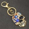 Golden keychain with crystal skullKeyrings