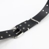 Classic leather belt - star rivets - double pin buckleBelts