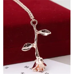 Elegant necklace with rose pendantNecklaces