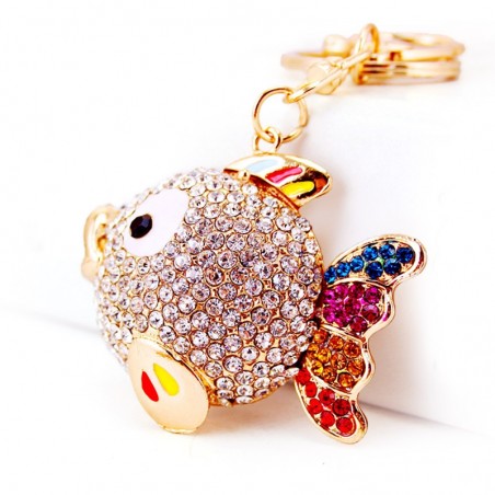 Colorful crystal fish - keychainKeyrings