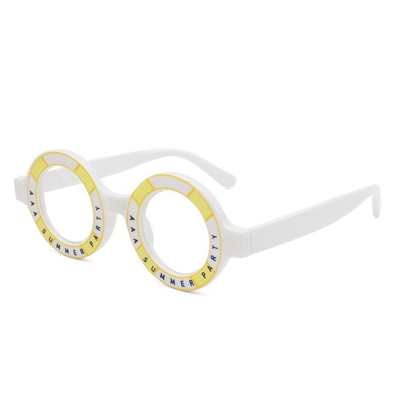Runde Retro-Sonnenbrille - klare Gläser