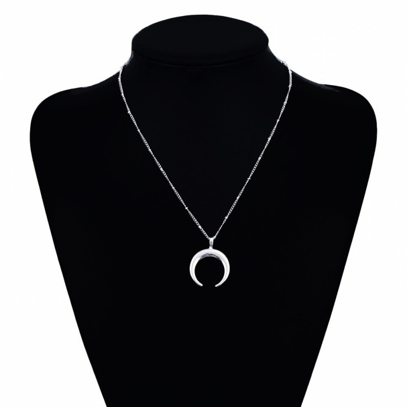 Crescent moon pendant - with necklaceNecklaces
