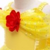 Elegantes schulterfreies Kleid - gelbes Mädchenkostüm