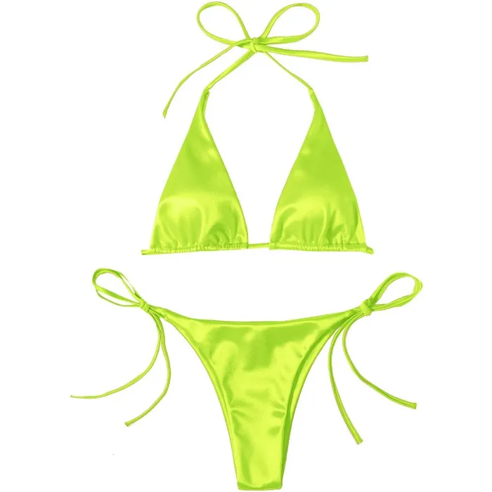 Sexy Bikini-Set - metallischer Farbeffekt